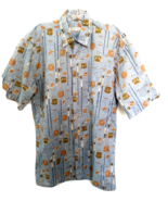 Burma Bibas Fishing Shirt Short Sleeve Casual Button Up Men Small Blue C... - $12.96 CAD
