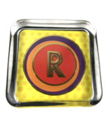 Punch Studio Gold Embossed Initial Letter R Paperweight Thick Glass Mono... - £9.72 GBP