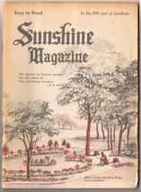 Vintage Sunshine Magazine June 1958 Feel Good Easy To Read - $3.95