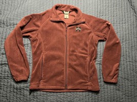 Columbia Fleece Jacket Unisex Large Maroon Mississippi State Bulldogs Fu... - $16.00