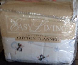 Easy Living Full Size Cotton Flannel Sheet Set – Brand New In Package – Winter - £48.22 GBP