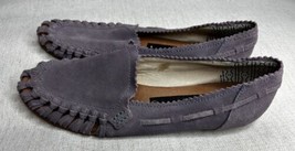 Matt Bernson Mezcal Suede Flats Purple Slip On Loafers Anthropologie Wom... - $41.55