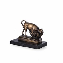 Bey Berk Eternal Struggle of Bull &amp; Bear Bronzed Finished Sculpture Gree... - £75.79 GBP
