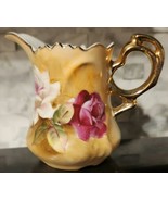 Vintage Lefton China Brown Heritage Roses Creamer - £19.47 GBP