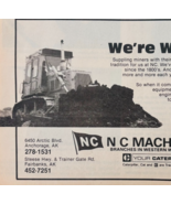 1983 N C Machinery Caterpillar Advertisement Alaska Mining Bulldozer VTG... - $19.99
