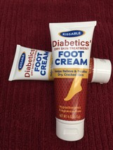 Diabetics&#39; Dry Skin Treatment 4oz. Foot Cream Set Of 2 Relieves Cracked Skin #H - £9.07 GBP