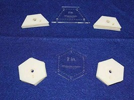 Mylar 2&quot; Hexagon &amp; 2&quot; Half Hexagon 102 Piece Set - Quilting / Sewing Tem... - £33.93 GBP