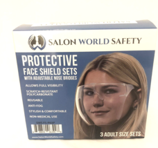 Salon World Safety Protective Face Shield Full Cover Visor Glasses Anti-... - £11.56 GBP