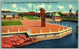 Carl Miles Monument Wilmington DE Delaware UNP Unused Linen Postcard I4 - £5.73 GBP