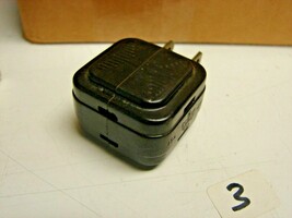 Vintage brown Art Deco Bakelite Prong Triple 3 Outlet Plug Adapter 125V #2 - £4.86 GBP