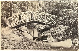 Bridge near Pocono Inn, Mt. Pocono, Pennsylvania, vintage postcard - £9.44 GBP