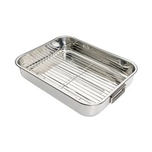 Kitchen Craft Stainless Steel 43cm Roasting Pan with Removable Rack  - £50.18 GBP