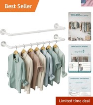 Durable 38.4&#39;&#39; Iron Pipe Clothes Rack Set - Perfect for Closets &amp; Laundr... - $49.50