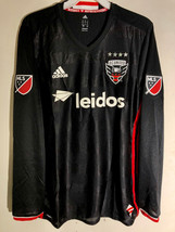 Adidas Authentic MLS Long Sleeve Jersey Washington D.C. United Team Black sz M - £31.14 GBP