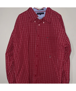 Tommy Hilfiger Men&#39;s Red Plaid Button Down Shirt - $287.21 MXN