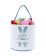 Easter Bunny Basket Egg Bags for Kids,Canvas Cotton Personalized Candy E... - £10.47 GBP