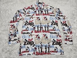 ERNEST LE GAMIN DISNEY S Mickey Mouse Long Sleeve Button Down Rock Roll ... - $30.21