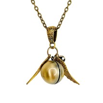 Harry Potter Necklace Golden Snitch Locket AFTER ALL THIS TIME ALWAYS 17&quot; - £8.95 GBP