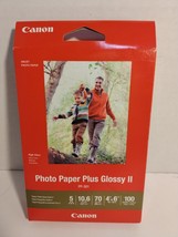 Canon Inkjet Photo Paper Plus Glossy II 2 4x6 100 Sheets Sealed - $12.00