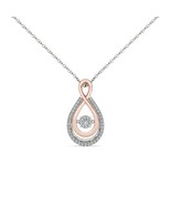 10K Rose Gold 1/8ct TDW Dancing Diamond Necklace - $319.99