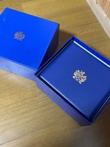 Pierjet Leather Burgundy Blue cushion white  Watch Box Vintagde - £131.54 GBP