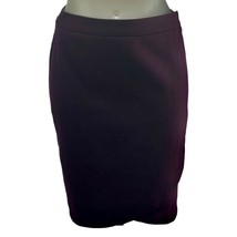 Donna Ricco Skirt Ponte Pencil Midi Poly Blend Stretch Wine Women&#39;s Size 2 - £11.33 GBP