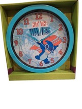 Disney Stitch Hit The Waves 12” Wall Clock Analog Display Lilo &amp; Stitch NEW - £15.30 GBP