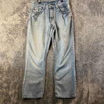 Flypaper Jeans Mens 29x27 Bootcut Whiskering Baggy Skater Y2K Light Wash - $11.73
