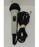 Microphone Long Cord Plug in On/Off Switch High Grade Low Noise 9&quot; Silve... - $33.85 CAD
