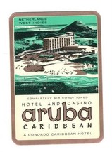 Hotel &amp; Casino Aruba Caribbean Luggage Label Condado Hotel - £10.90 GBP