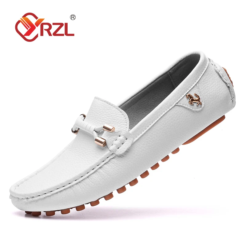 Loafers for Men New Handmade Moccasins Men Flats Casual Leather Shoes Lu... - $46.86
