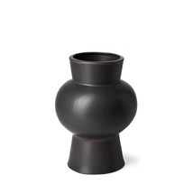 11&quot; Matte Black Contempo Deco Ceramic Vase - $1,848.75 MXN