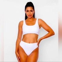 NWT Frederick&#39;s of Hollywood SZ Small Vedra White High Waisted Bikini Set - $244.80 MXN