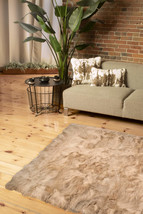 5&#39; X 8&#39; Taupe Faux Fur Non Skid Area Rug - $278.14