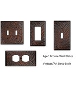 Wall Switch Cover Hammered Vintage Textured Outlet Toggle Bronze Plates - £4.38 GBP+