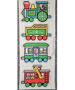 Train VIP Cranston Pillow Pattern Cut &amp; Sew Panel FRONT ONLY Vintage 1970s - $25.46