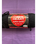 Red Heart Super Saver - 3 oz - Worsted Weight Acrylic yarn color Black - £1.40 GBP