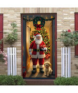 Santa Claus Christmas Tree Door Cover Holiday Hanging Decoration - €13,73 EUR