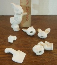2&quot; Bunny Rabbit Heads Parts , Unpainted, You Paint Ceramic Bisque Fiqurine - £10.33 GBP