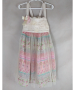 Bonnie Jean Ivory Lace Floral Tutu Sundress With Bow Girls Size 6 - $276.49 MXN