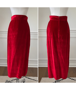 Vintage Henri Bendel Bulli e Pupe Red Velvet Midi Pencil Skirt XS - €27,80 EUR