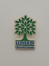 London Ontario Canada Vintage Plastic Pin Tree Collectible Souvenir - £13.85 GBP