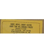 US Army Quarter sleeve khaki tan short sleeve service shirt Alamo 1977 - $47.79 CAD