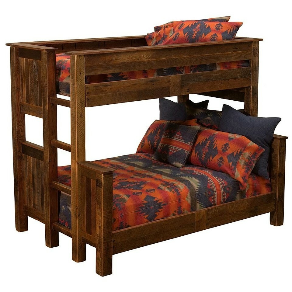 Barnwood Deluxe Bunk Bed with Reclaimed Wood Design - $5,109.29+