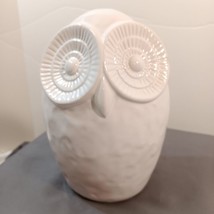All White Ceramic Decorative Glossy Owl Figurine. Statue Collectible Hom... - $14.85