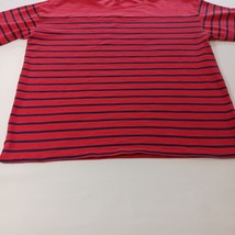 Old Navy 3/4 Sleeve Women's Red & Black Cotton Blend Stripes T-Shirt Size Large image 9