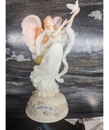 Seraphim Classics Music Box #81642 Angels Touch Dedication Angel 9 3/8&quot; ... - $24.70