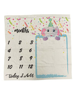 Baby Monthly Milestone Blanket Elephant Ribbons Photography Blankets  Bo... - £14.00 GBP