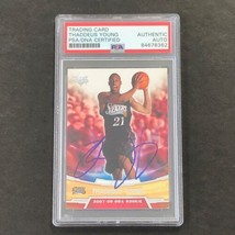 2007-08 Upper Deck NBA Rookie #30 Thaddeus Young Signed Card PSA Slabbed RC - £39.95 GBP