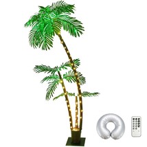 6Ft Lighted Palm Trees Outdoor Christmas Trees For Decorations Decor Led... - $115.99